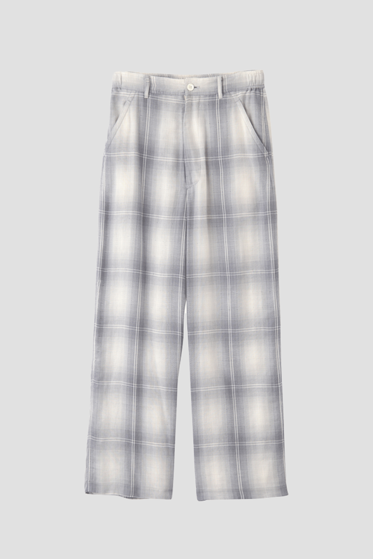 EASY TROUSERS - Triple gauze glittery check -