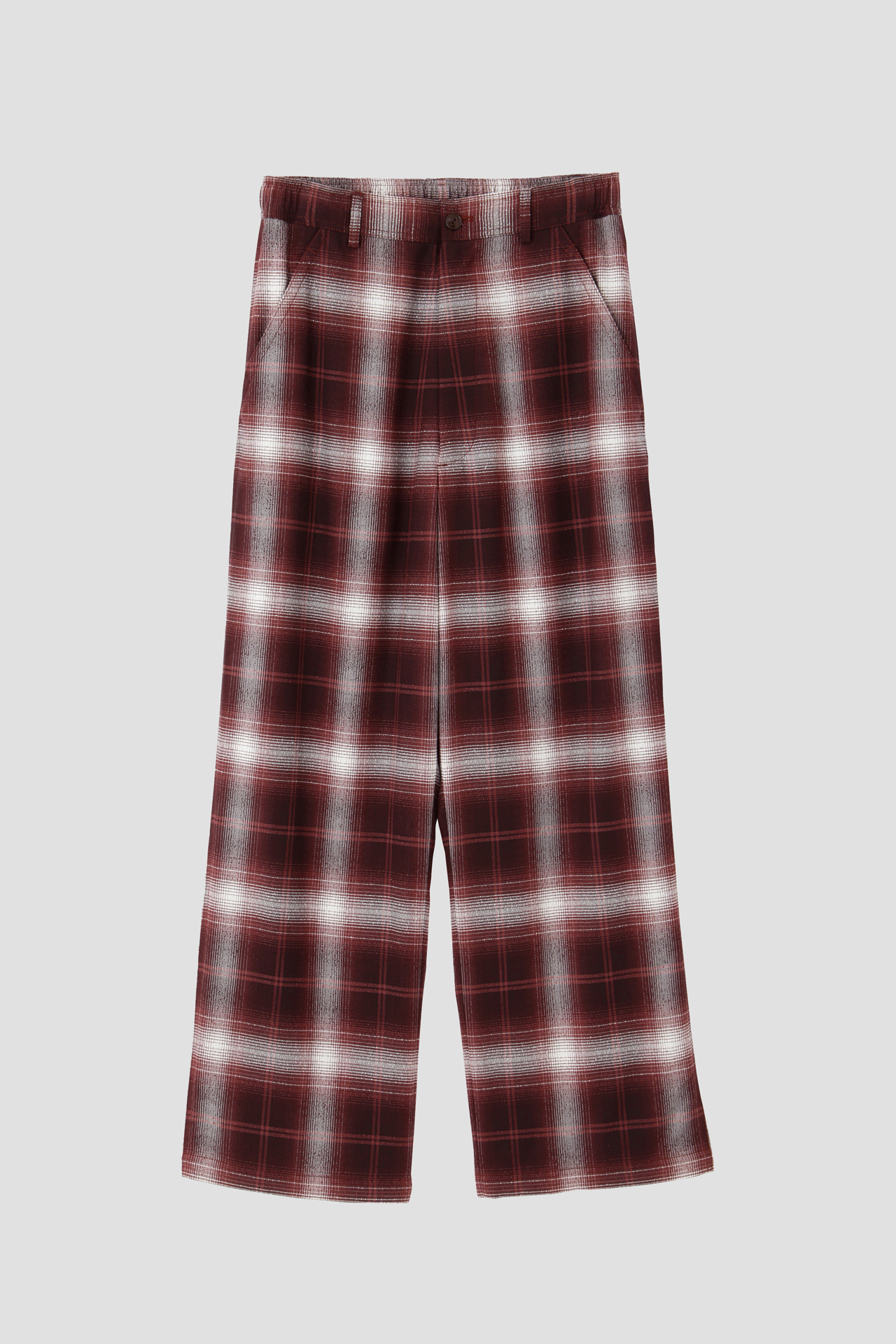 EASY TROUSERS - Modal boucle check -