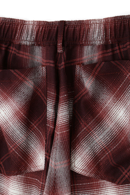 EASY TROUSERS - Modal boucle check -