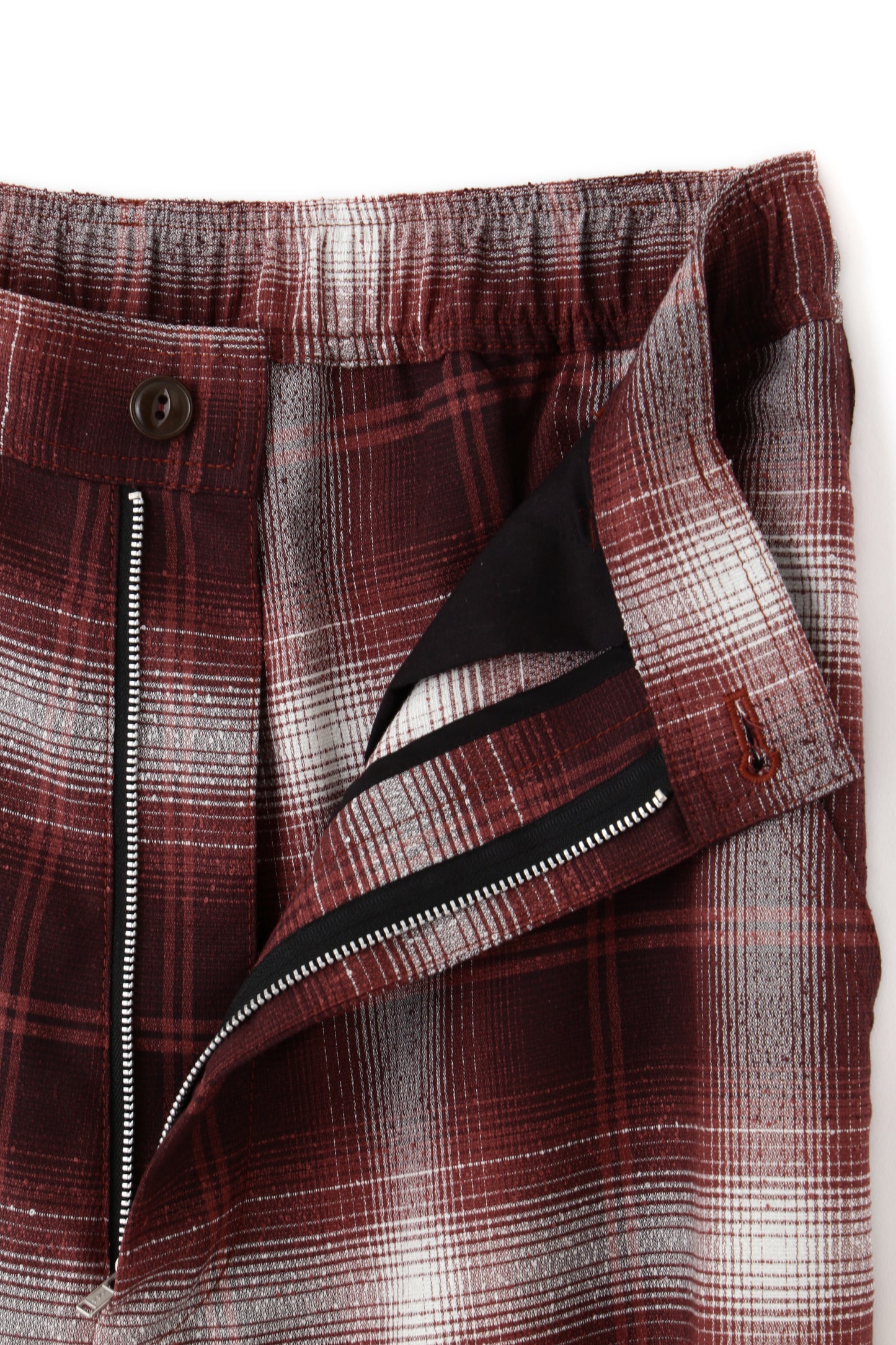 EASY TROUSERS - Modal boucle check -