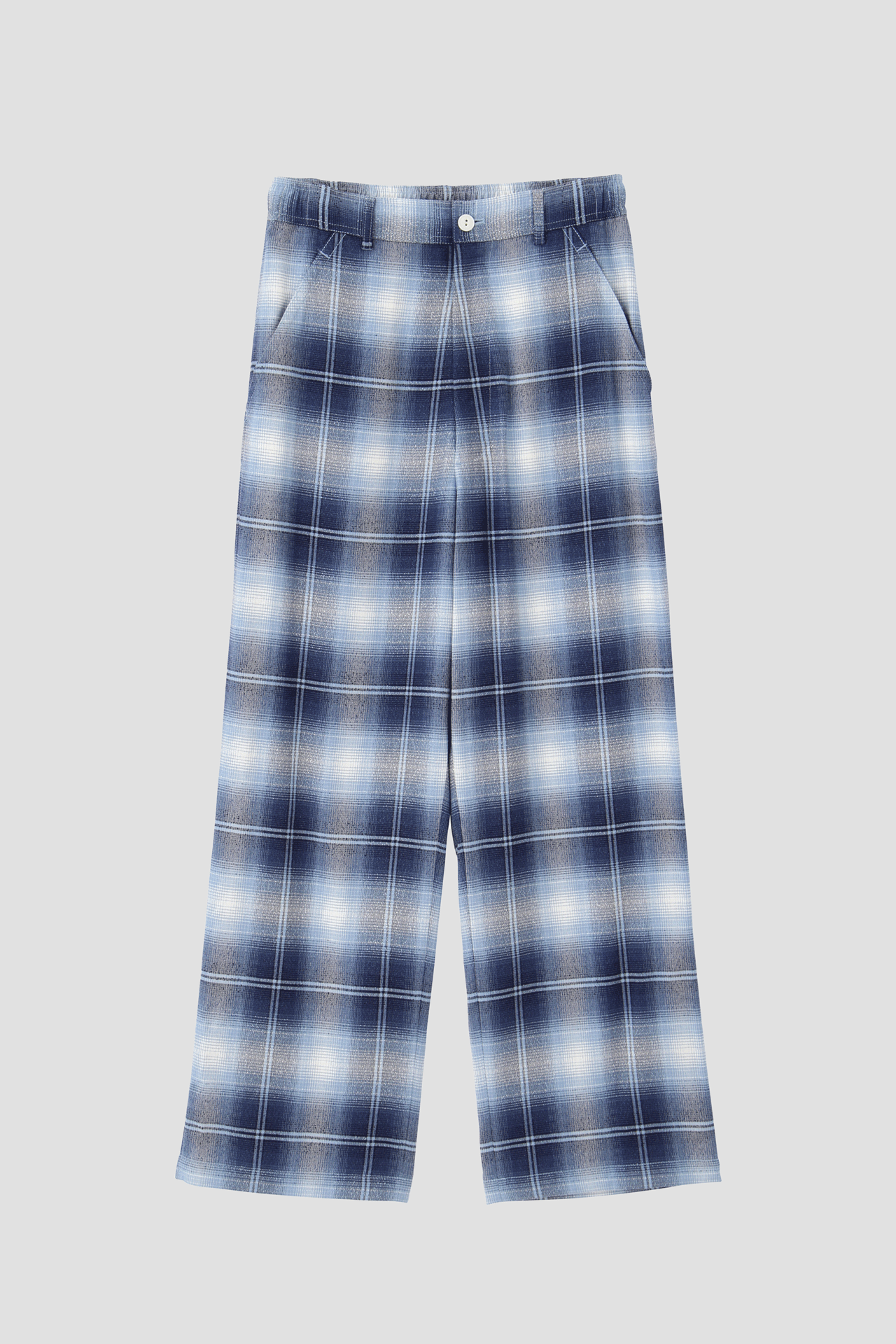 EASY TROUSERS - Modal boucle check -