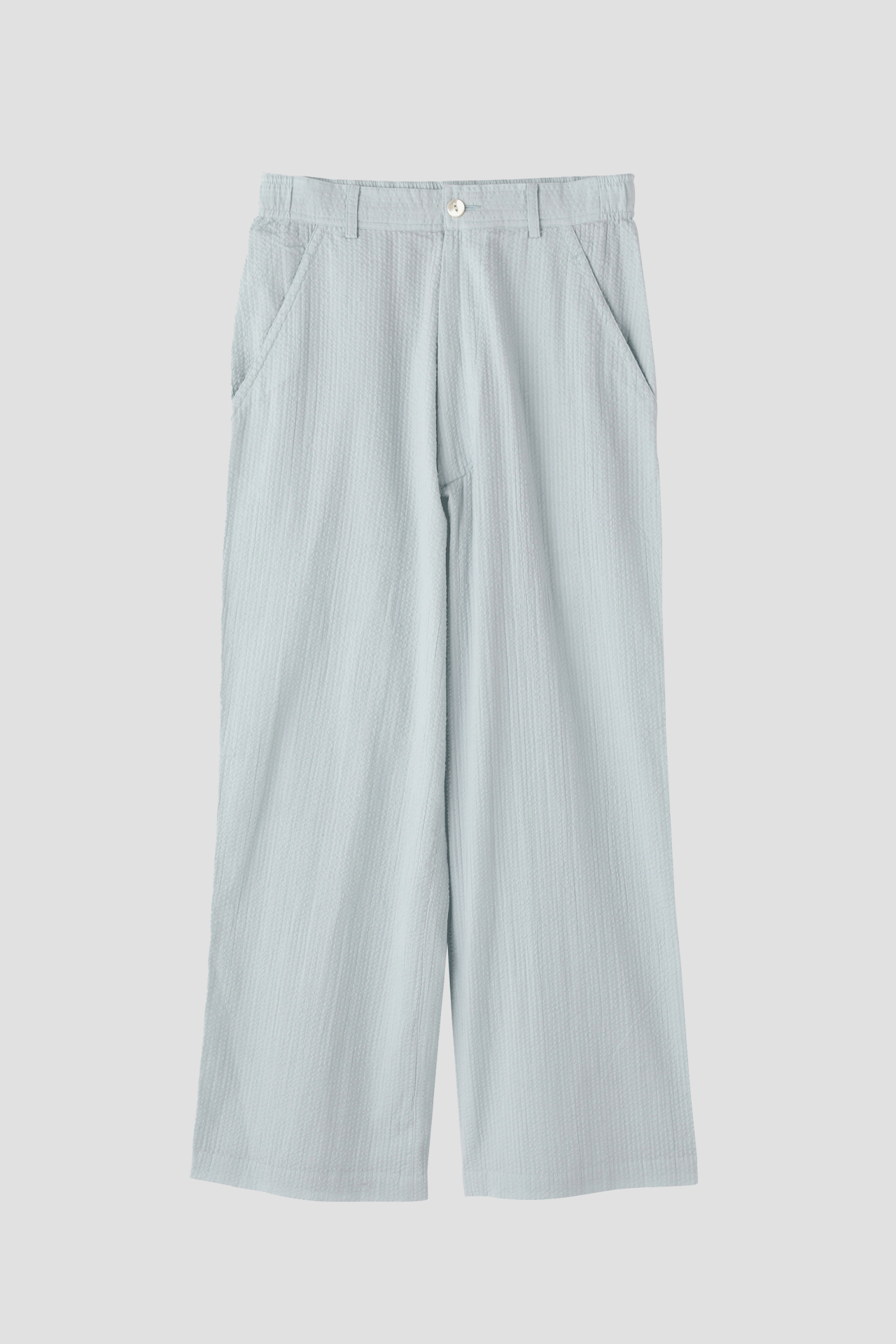 OVER DYED EASY TROUSERS - Stripe seersucker -