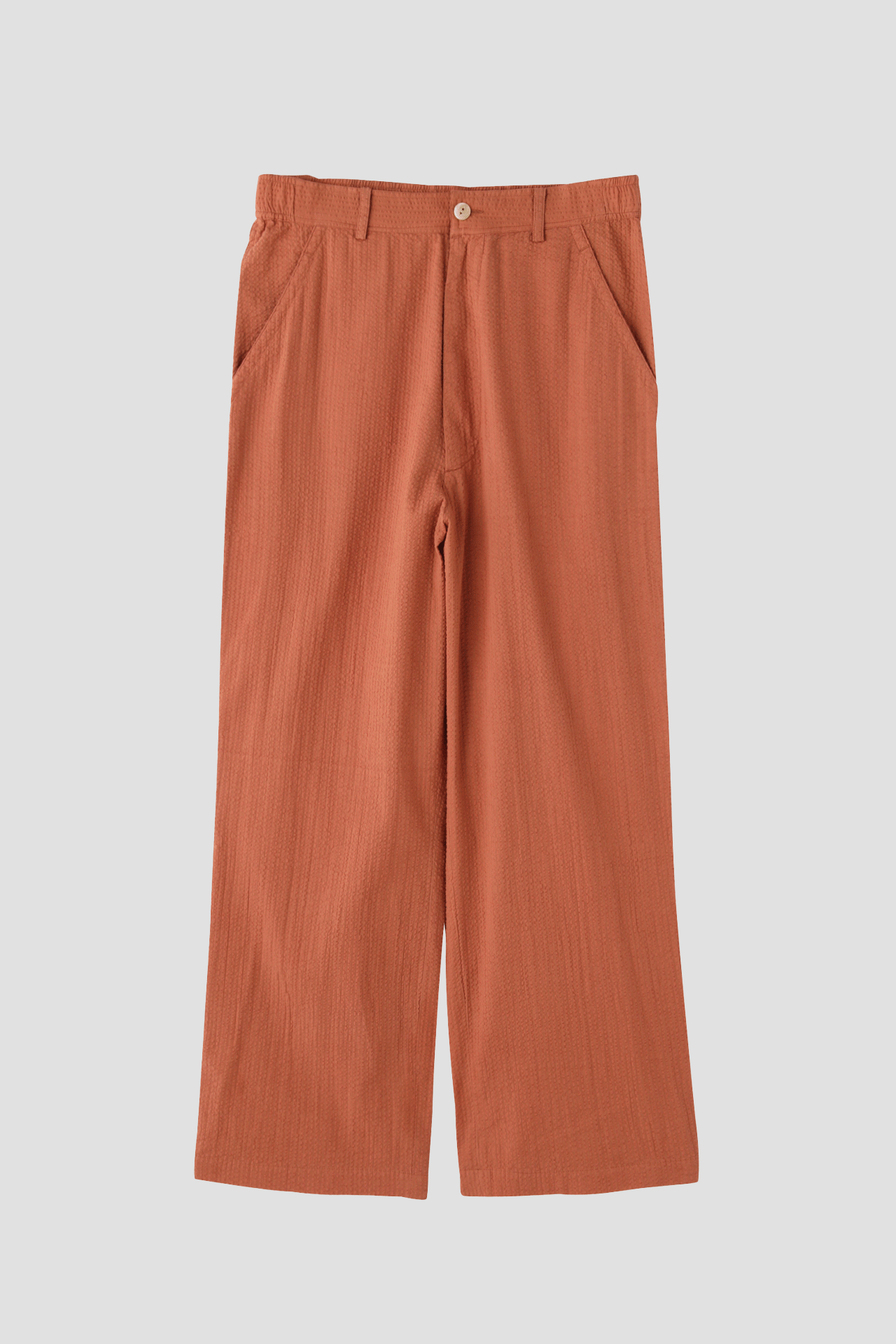 OVER DYED EASY TROUSERS - Stripe seersucker -