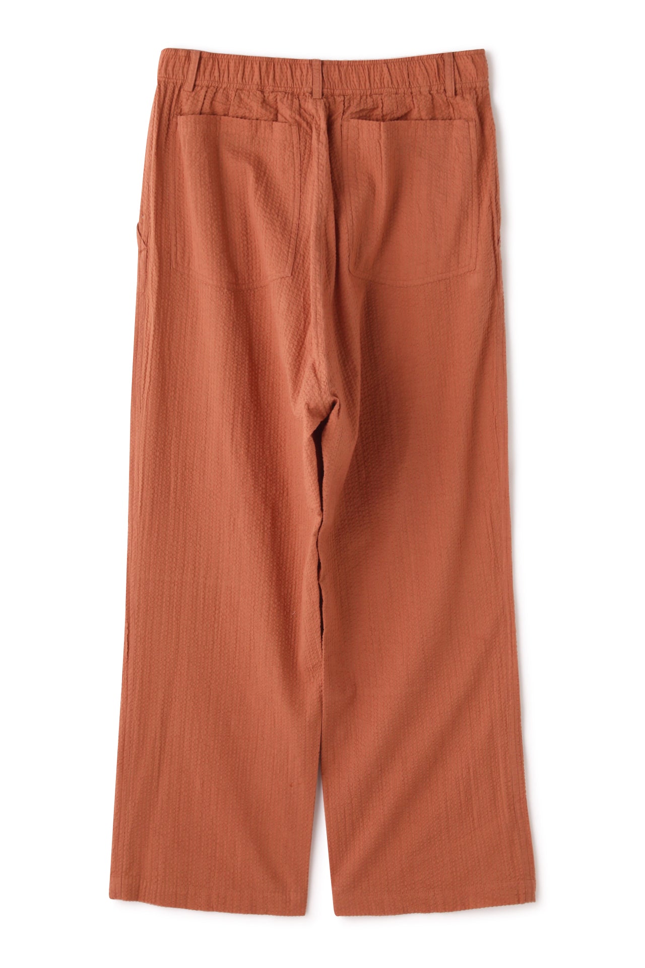 OVER DYED EASY TROUSERS - Stripe seersucker -