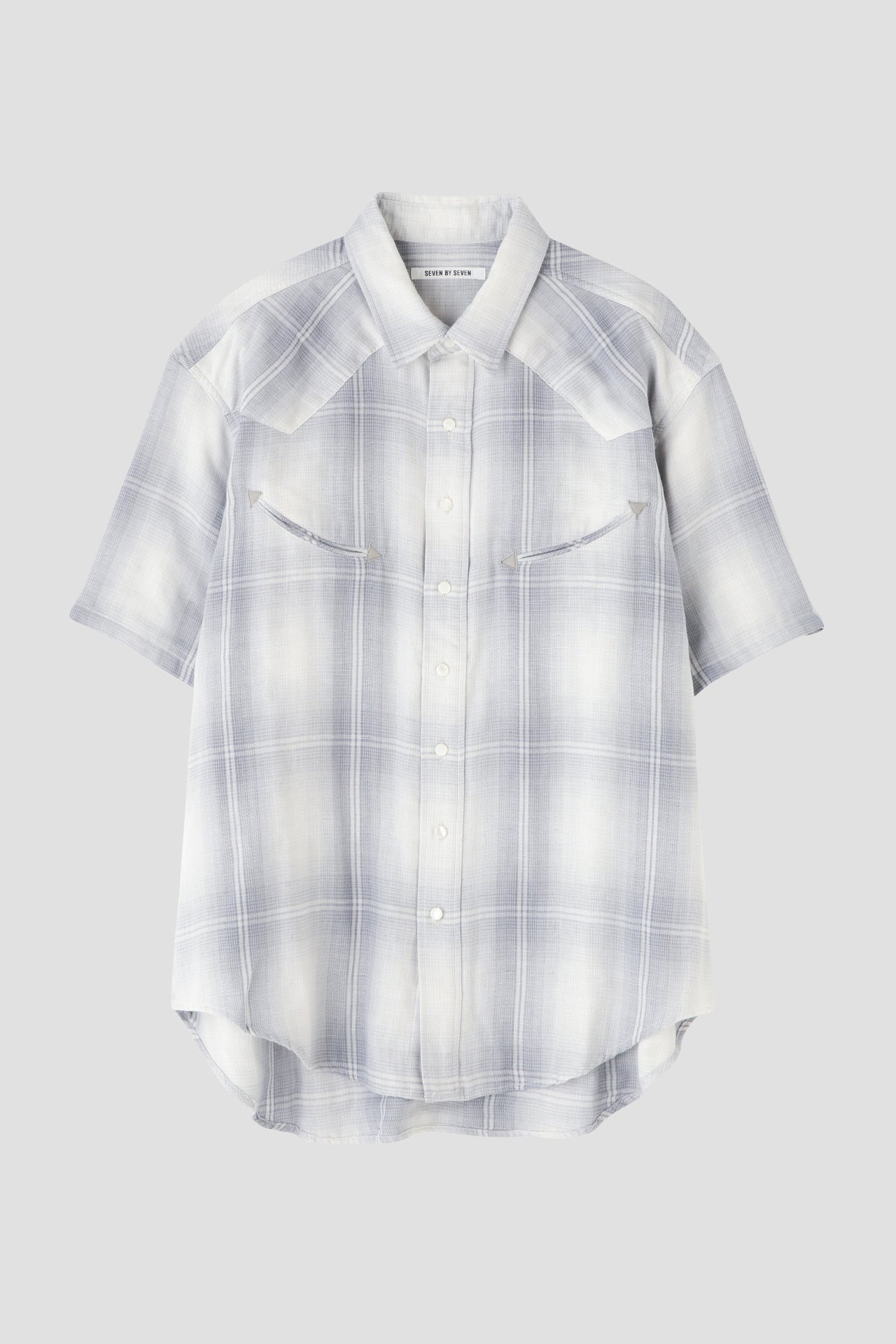 WESTERN SHIRTS S/S - Triple gauze glittery check -