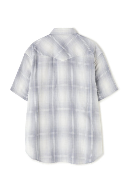 WESTERN SHIRTS S/S - Triple gauze glittery check -