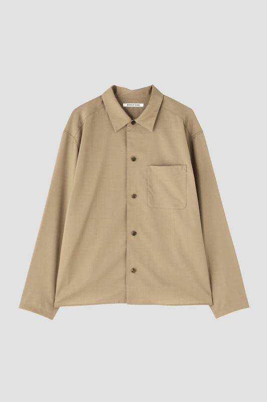 SHIRTS JACKET - Wool poplin -