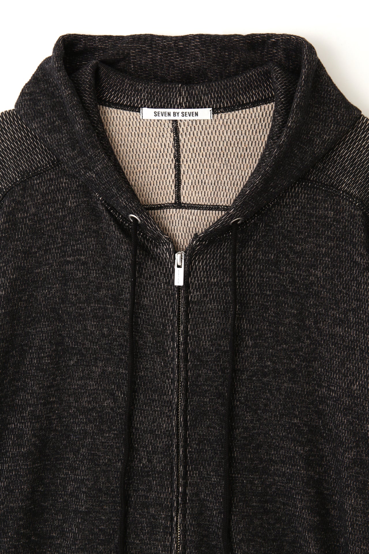 ORGANIC COTTON FULL ZIP THERMAL PARKA - Mixed ”UNSTAINED” yarn -