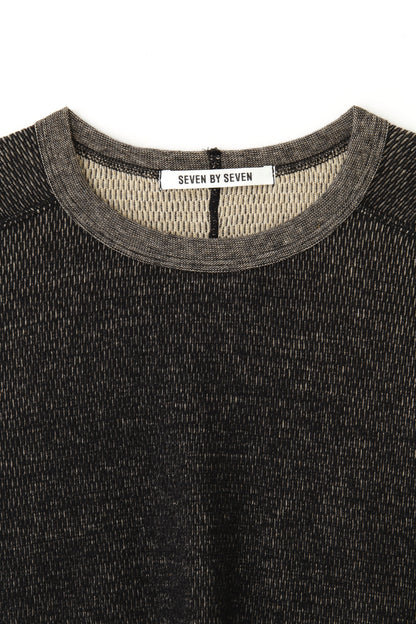 ORGANIC COTTON THERMAL TEE - Mixed “UNSTAINED” yarn -