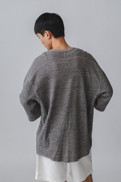 ORGANIC COTTON THERMAL TEE - Mixed ”UNSTAINED” yarn -