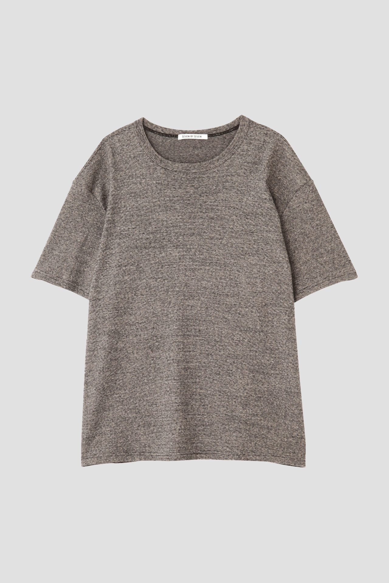 ORGANIC COTTON RIB WRAP AROUND TEE - Mixed “UNSTAINED” yarn -