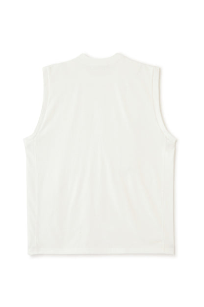 WRAP AROUND SLEEVELESS TEE - Suvin gold cotton -