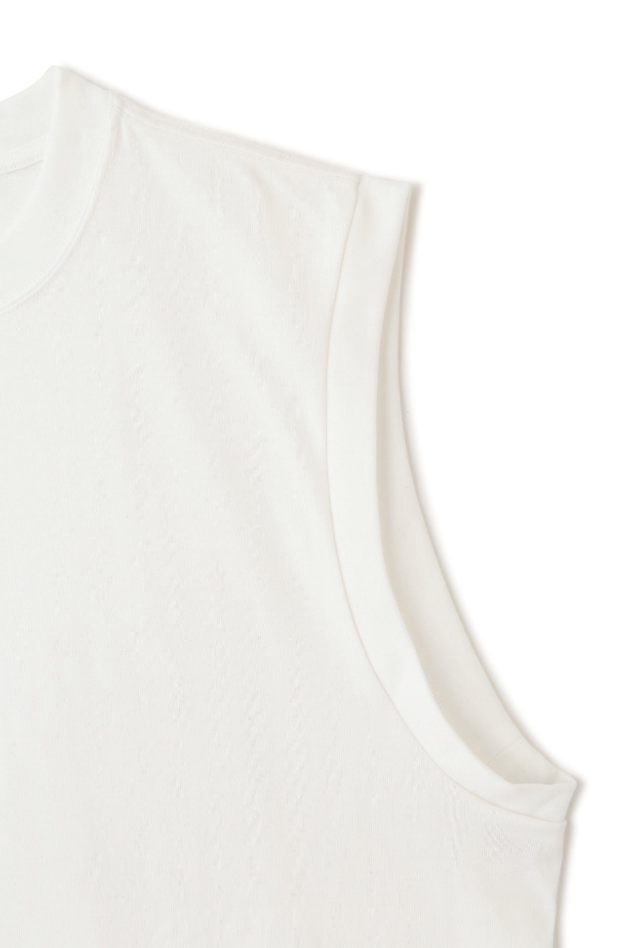 WRAP AROUND SLEEVELESS TEE - Suvin gold cotton -