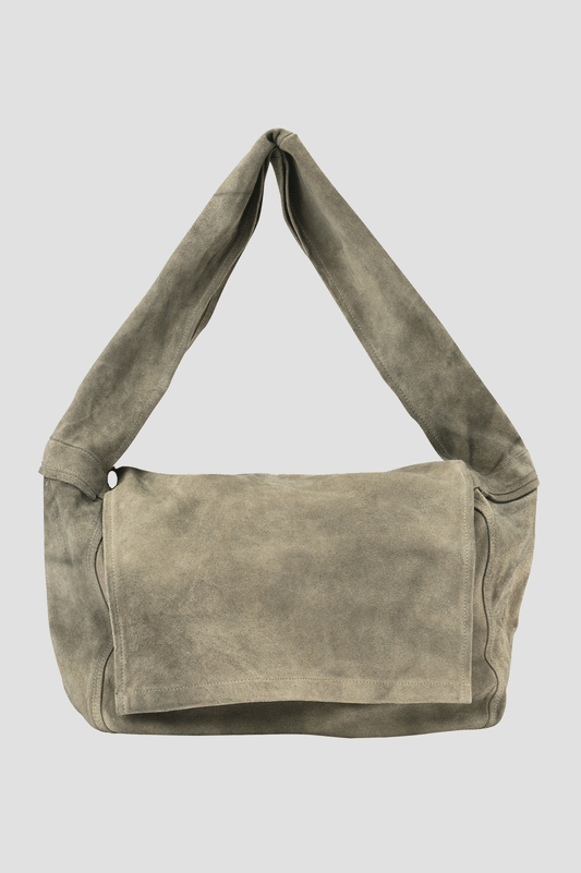 LEATHER SHOULDER BAG -Cow split leather-