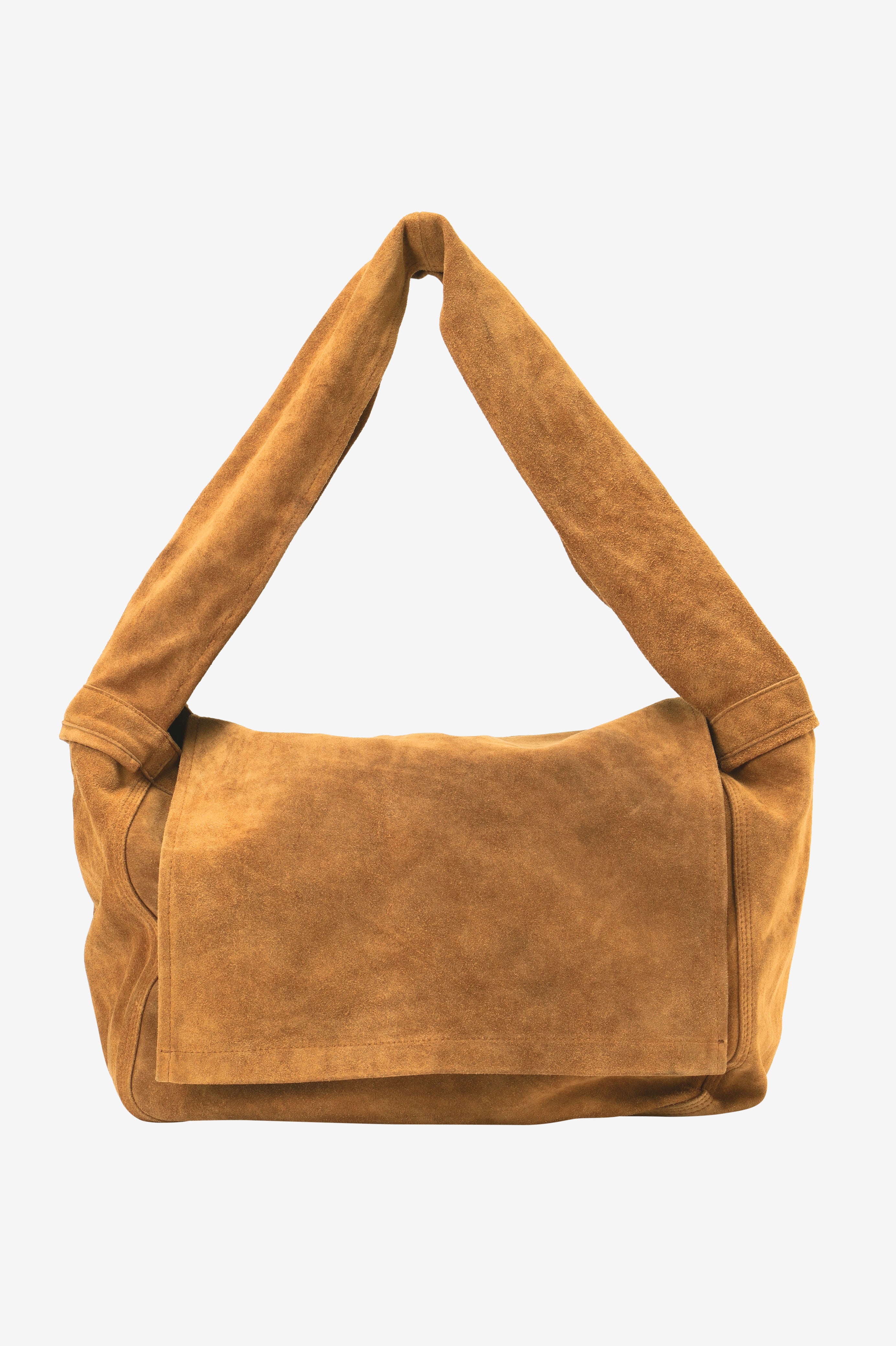 LEATHER SHOULDER BAG -Cow split leather-