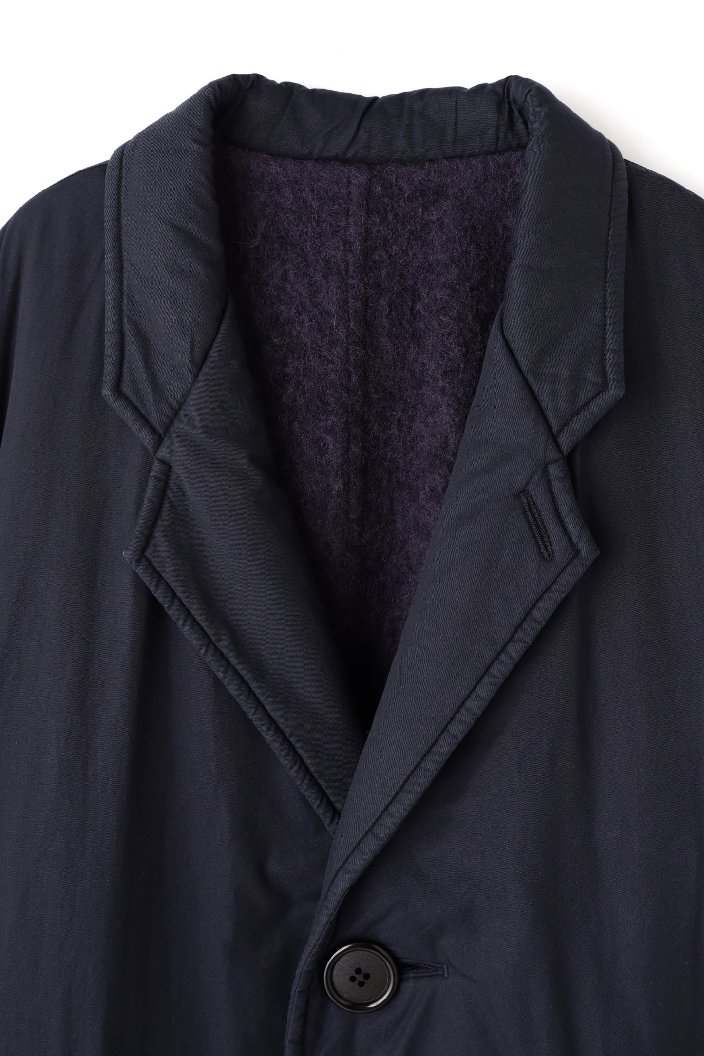 REVERSIBLE OVER COAT ‐Cotton / Alpaca wool‐