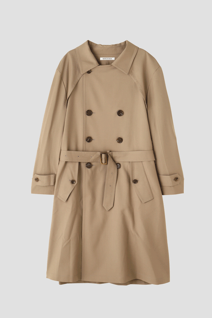 TRENCH COAT -Wool twill-