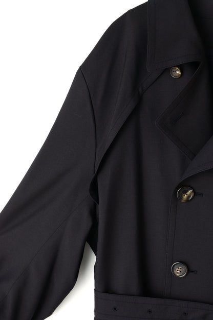 TRENCH COAT -Wool twill-