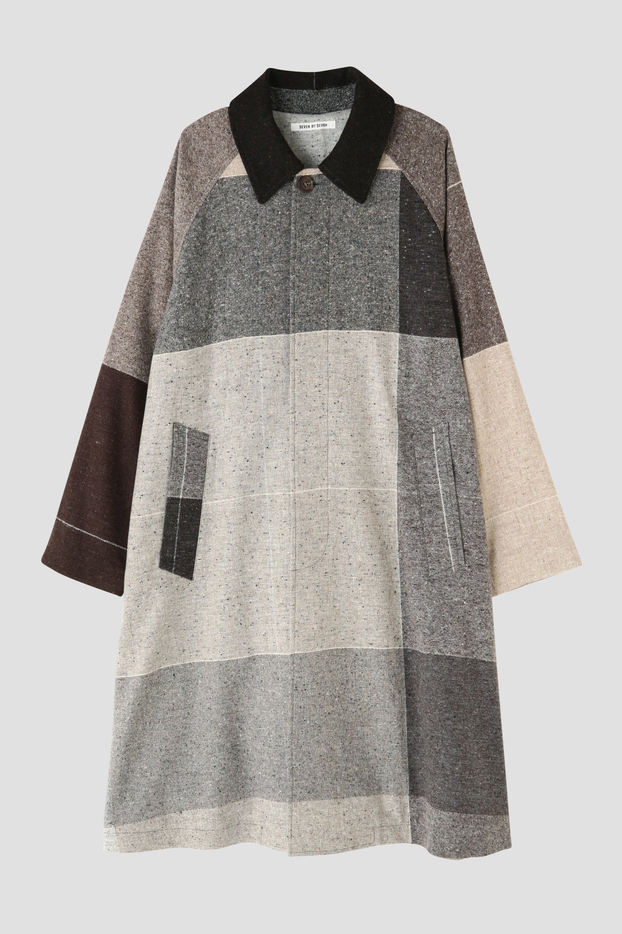 REWORK BAL COLLAR COAT ‐Strike off fabrics‐