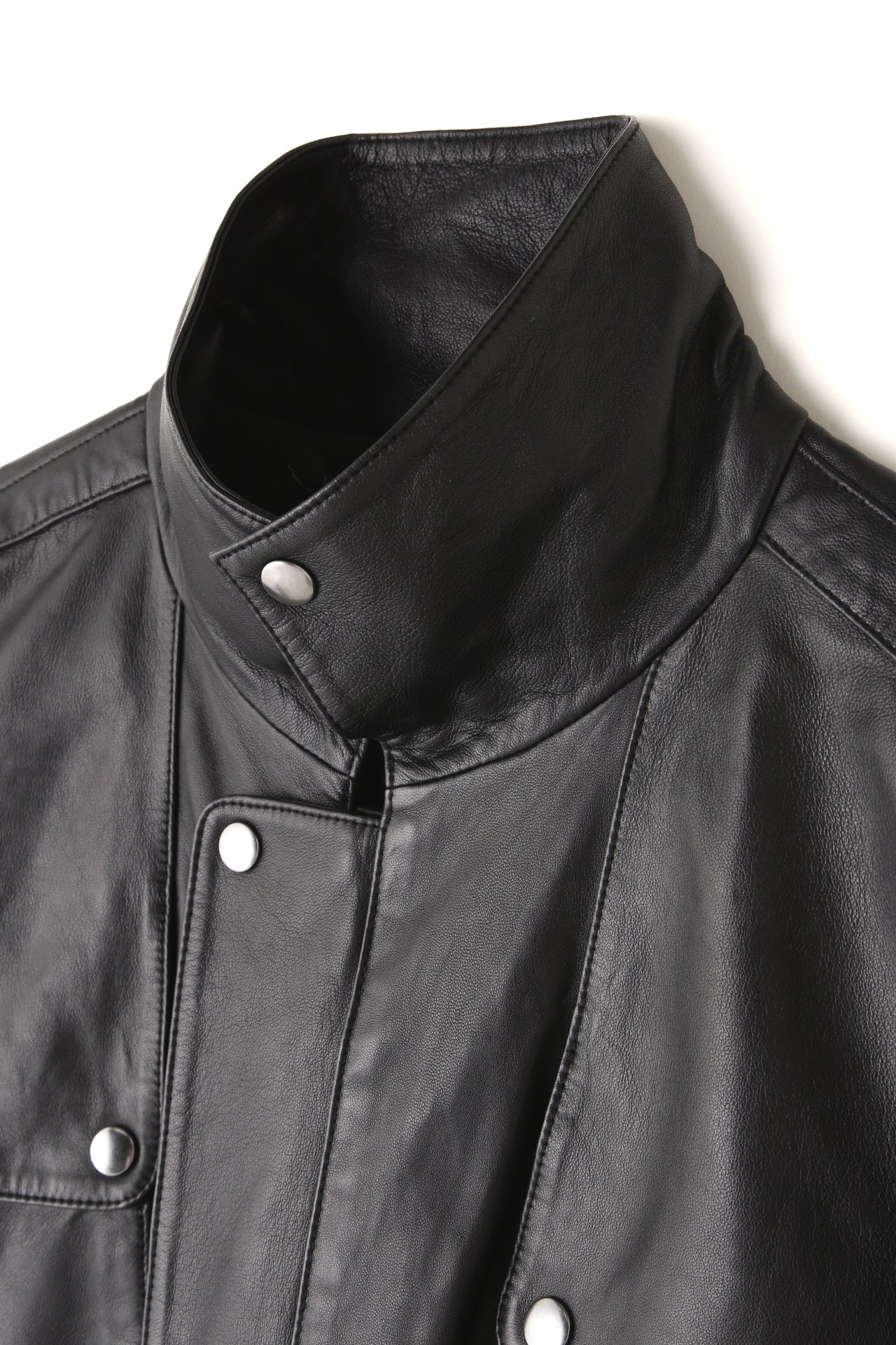 STORM FLAP LEATHER BLOUSON ‐Sheep leather‐