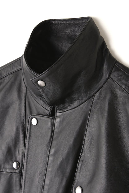STORM FLAP LEATHER BLOUSON ‐Sheep leather‐