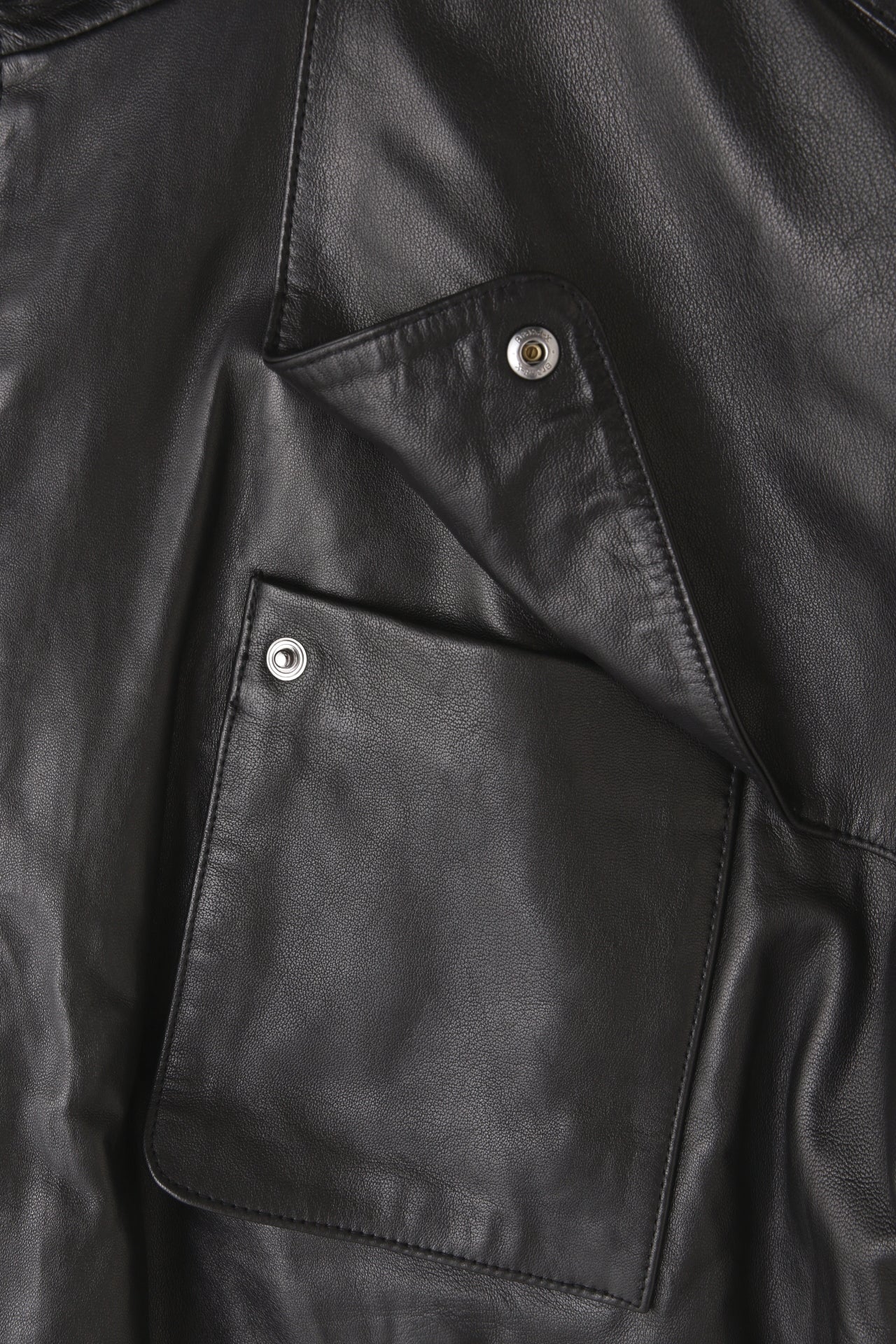 STORM FLAP LEATHER BLOUSON ‐Sheep leather‐