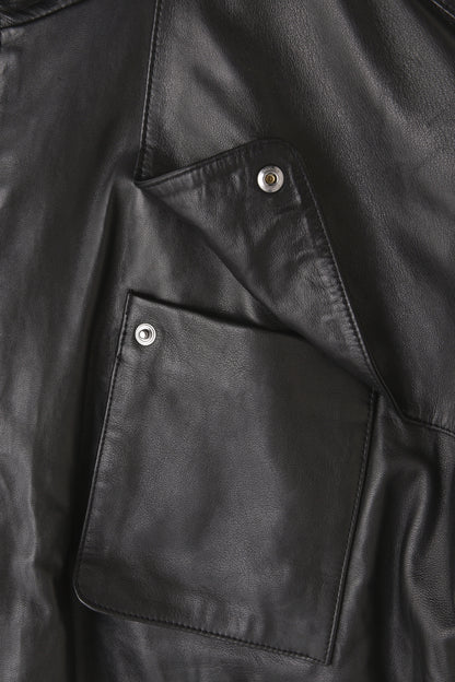 STORM FLAP LEATHER BLOUSON ‐Sheep leather‐