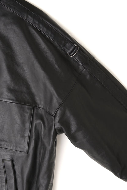 STORM FLAP LEATHER BLOUSON ‐Sheep leather‐