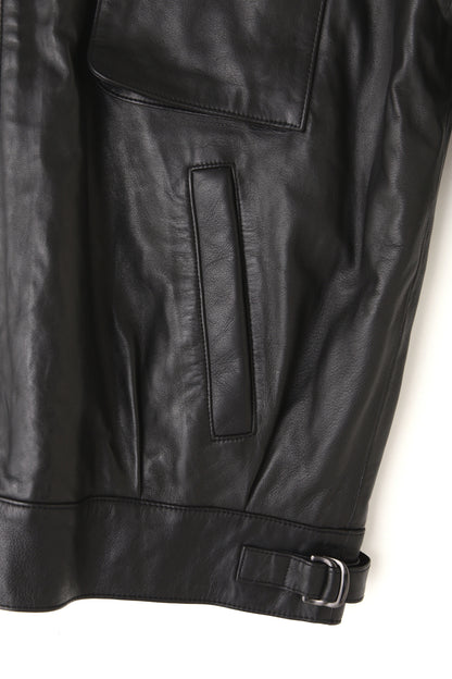 STORM FLAP LEATHER BLOUSON ‐Sheep leather‐
