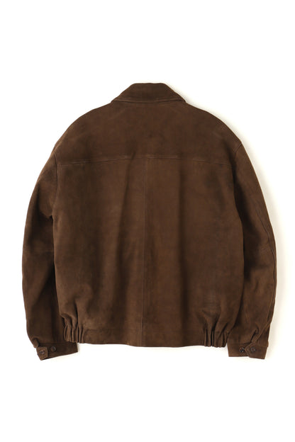 ZIP UP LEATHER BLOUSON ‐Kashmir suede‐