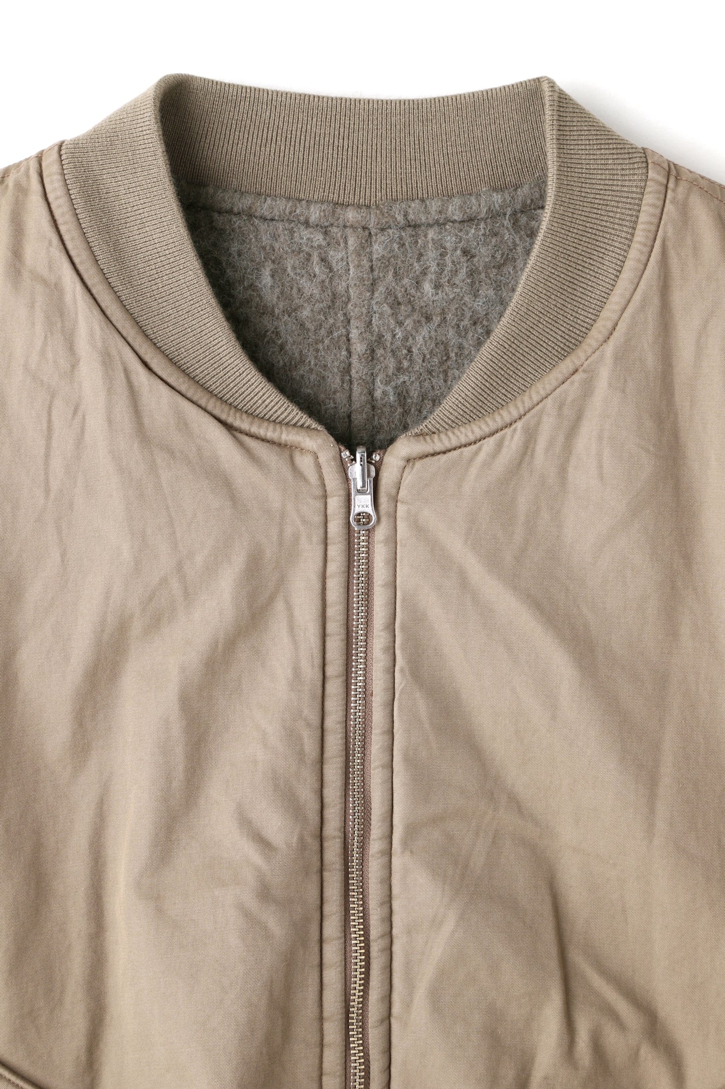 REVERSIBLE RIB BLOUSON ‐Cotton / Alpaca wool‐