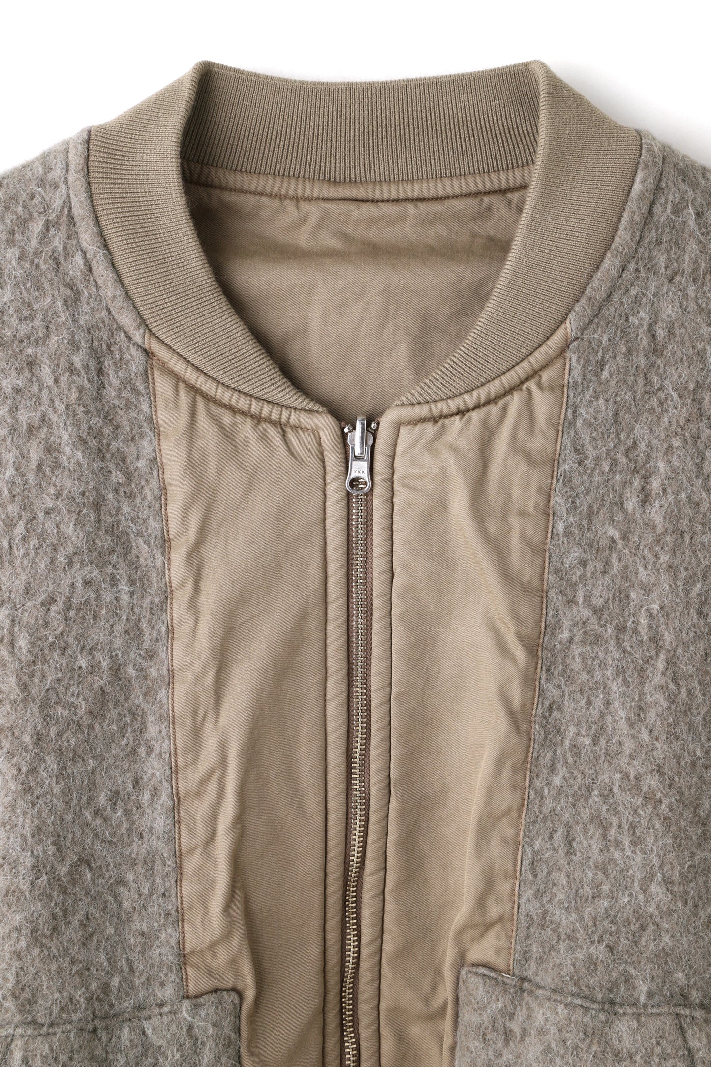 REVERSIBLE RIB BLOUSON ‐Cotton / Alpaca wool‐