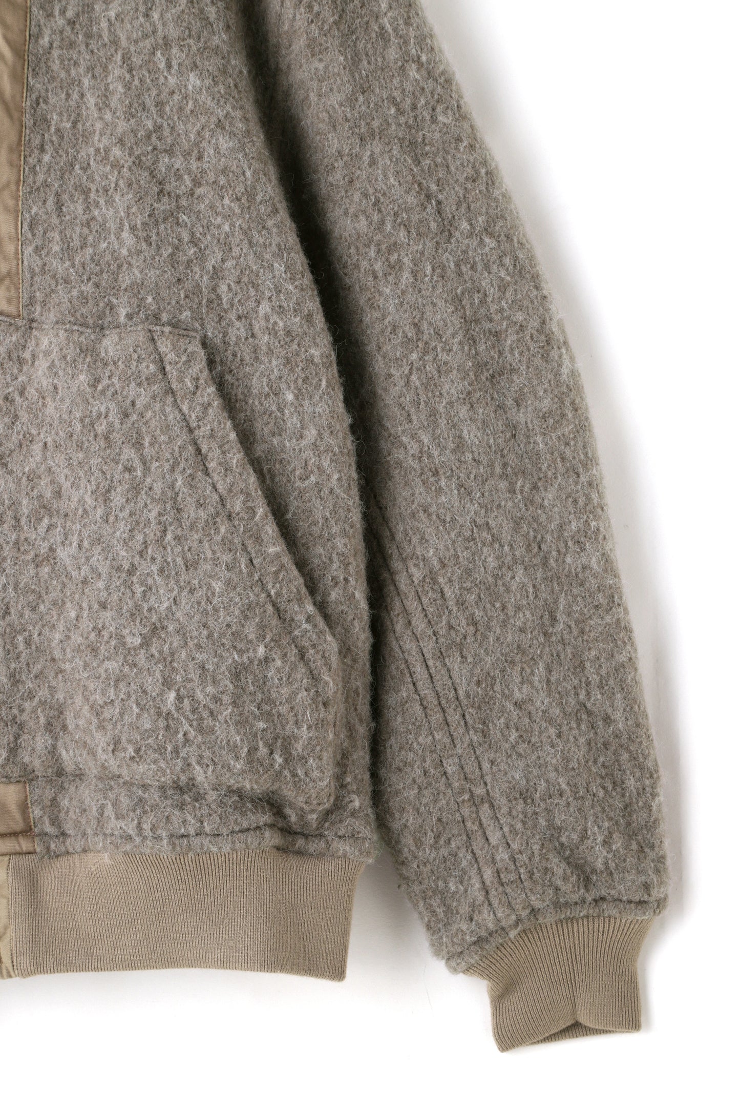 REVERSIBLE RIB BLOUSON ‐Cotton / Alpaca wool‐