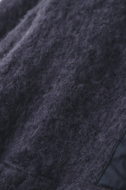 REVERSIBLE RIB BLOUSON ‐Cotton / Alpaca wool‐