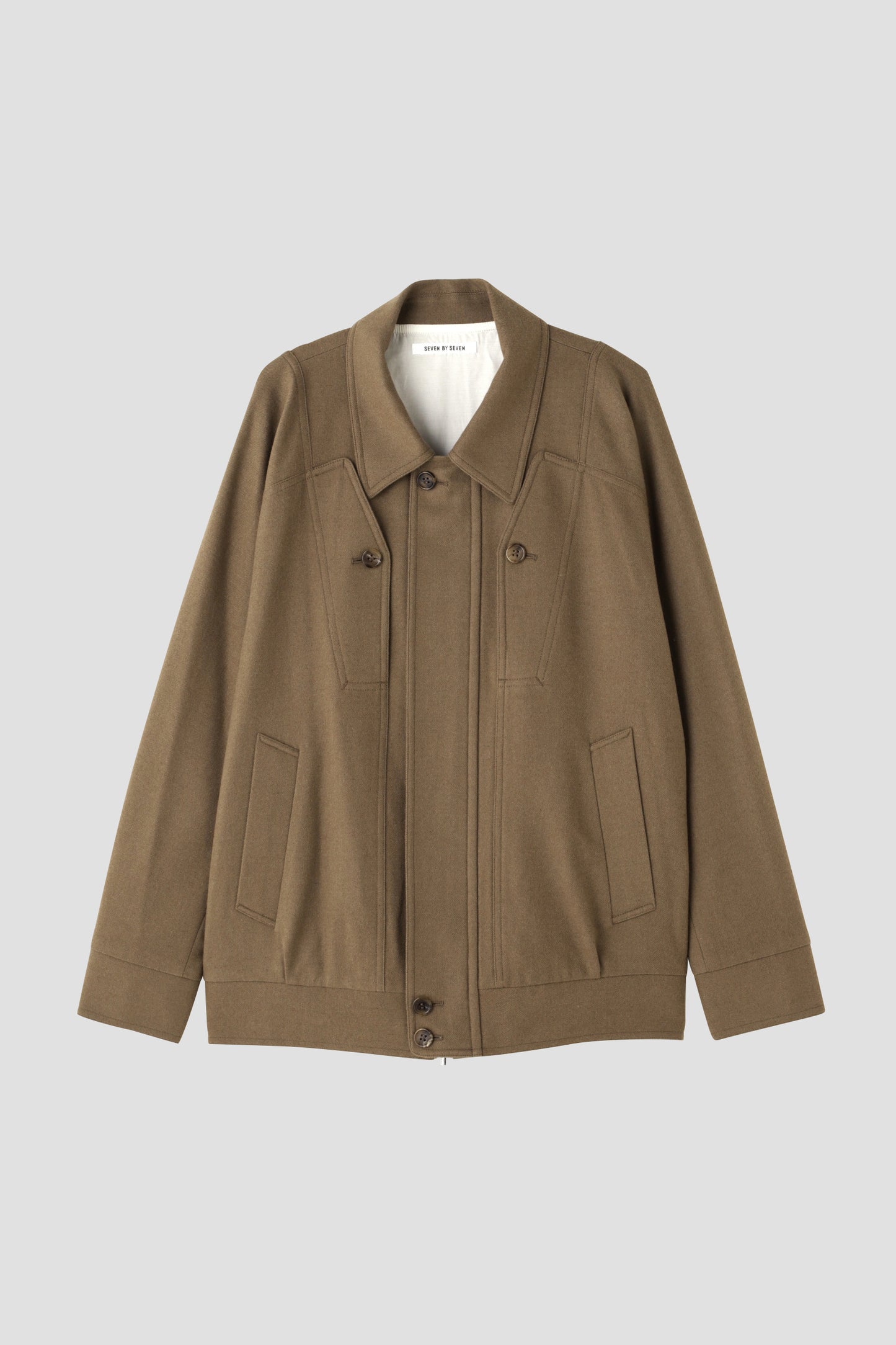 MULTI POCKET BLOUSON ‐Powder melton‐