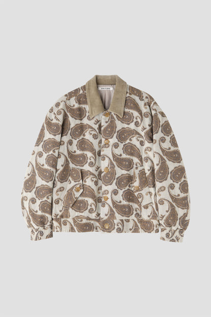 BOTTUN BLOUSON ‐Paisley jacquard‐