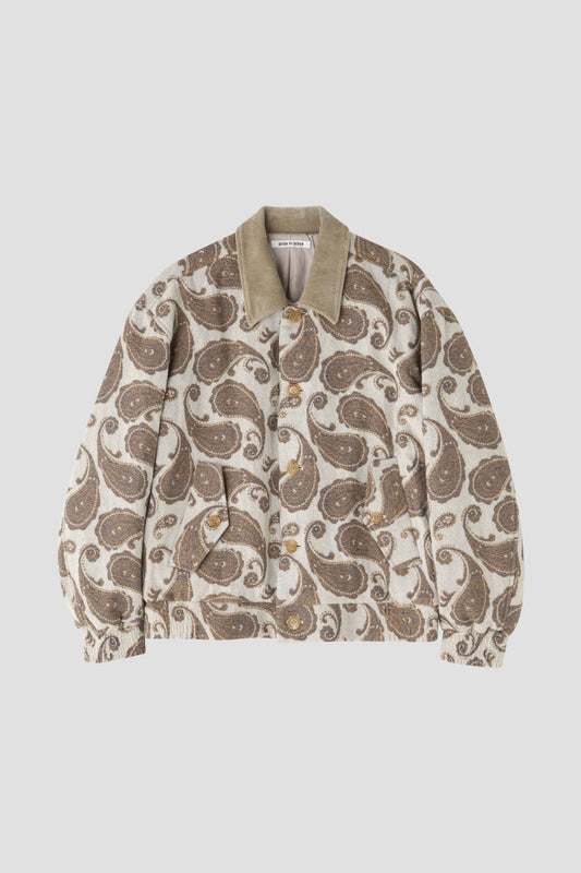 BOTTUN BLOUSON ‐Paisley jacquard‐