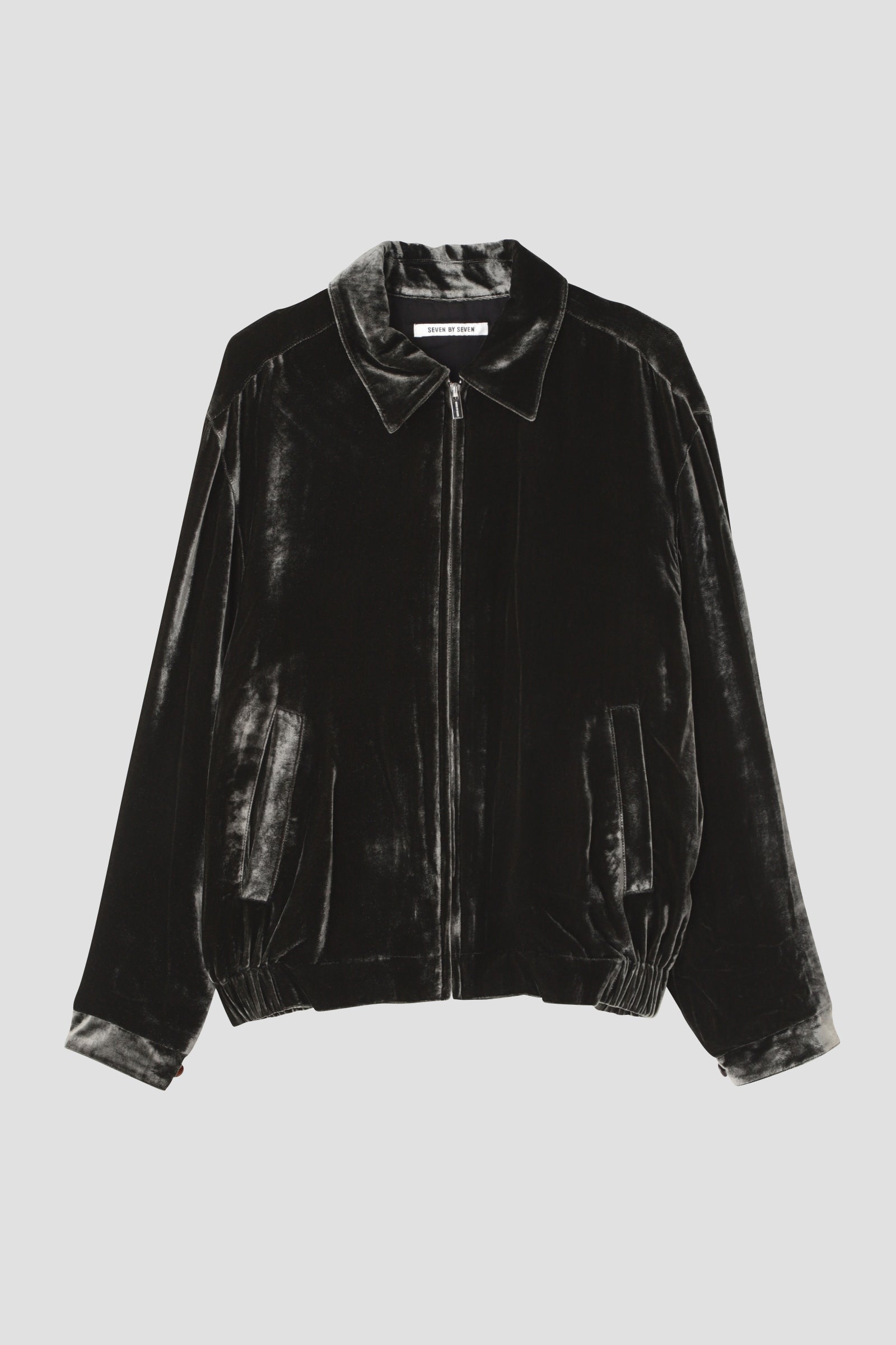 ZIP UP VELVET BLOUSON ‐Silk / Rayon‐ | SEVEN BY SEVEN