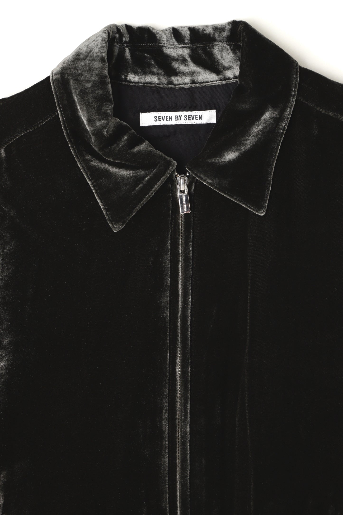 ZIP UP VELVET BLOUSON ‐Silk / Rayon‐