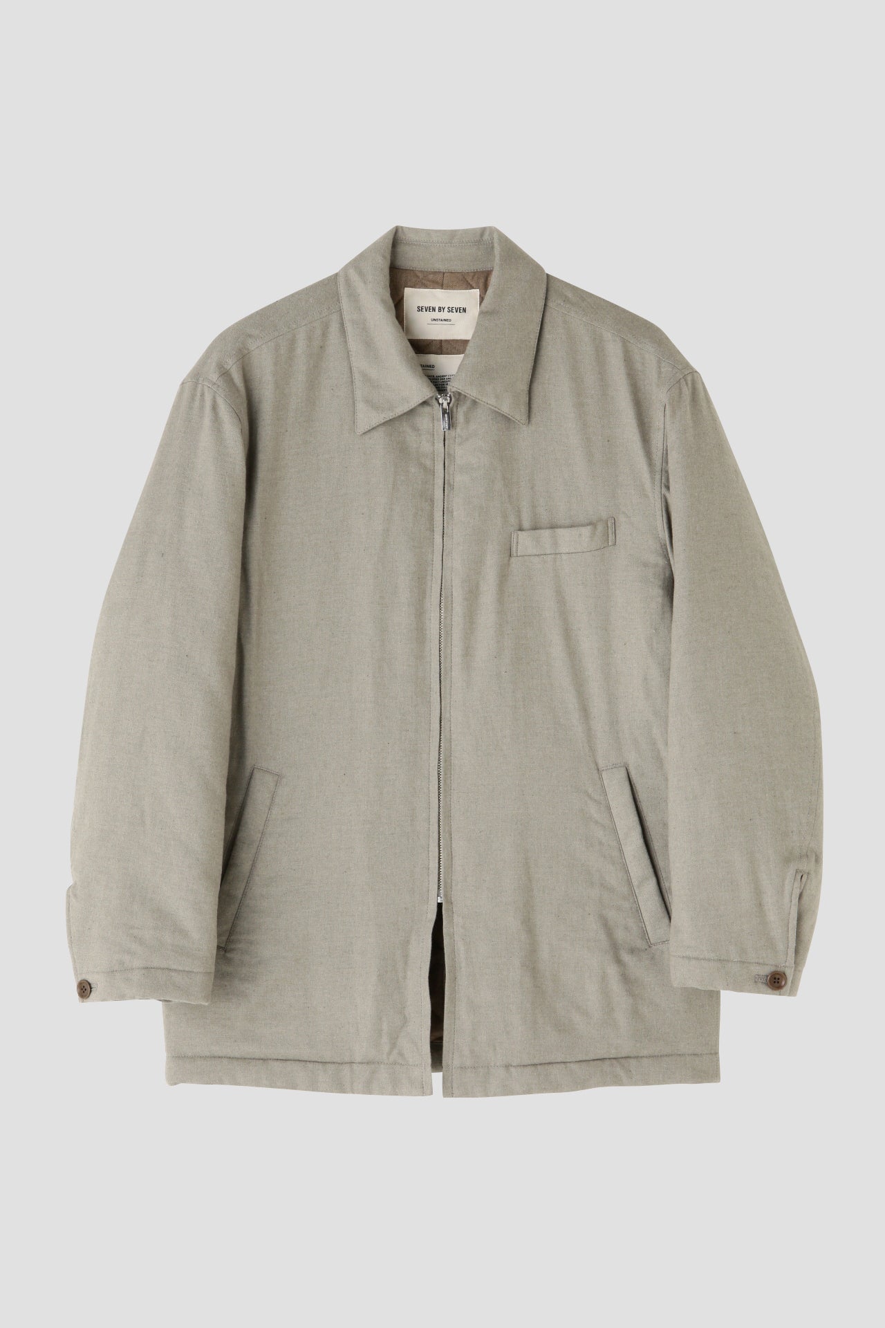 ZIP UP LONG BLOUSON ‐Unstained organic cotton‐