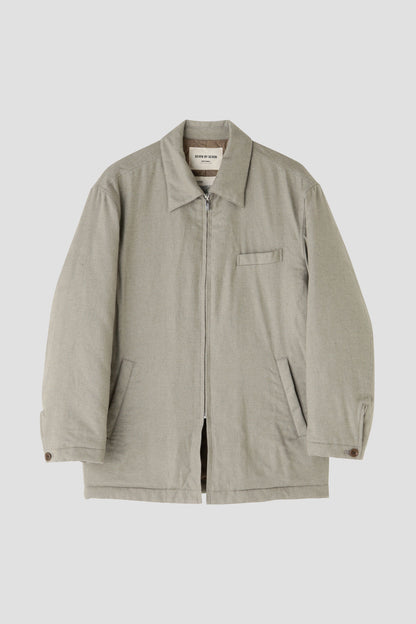 ZIP UP LONG BLOUSON ‐Unstained organic cotton‐