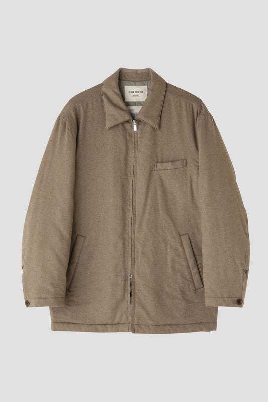 ZIP UP LONG BLOUSON ‐Unstained organic cotton‐