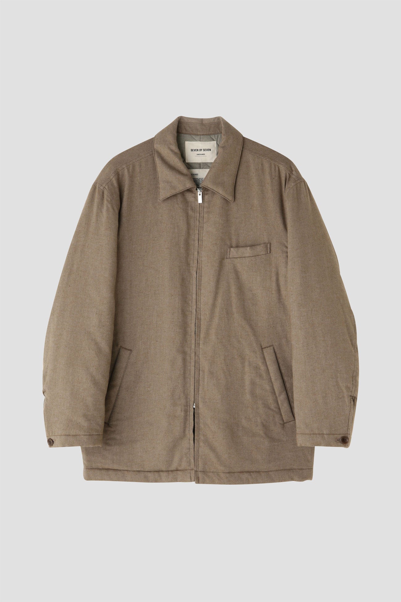 ZIP UP LONG BLOUSON ‐Unstained organic cotton‐