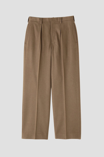 IN TUCK TROUSERS -Powder melton-