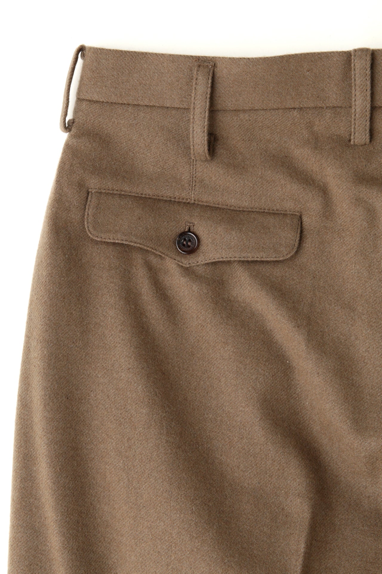 IN TUCK TROUSERS -Powder melton-