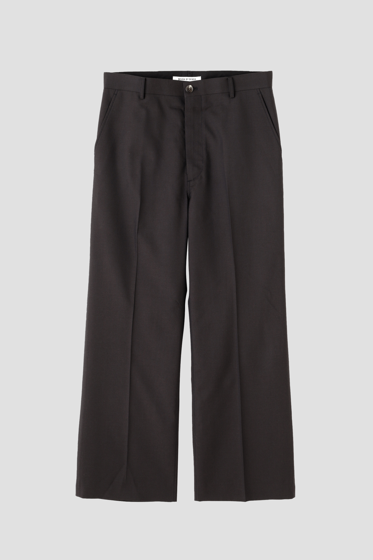 WIDE FLARE TROUSERS ‐Wool twill‐