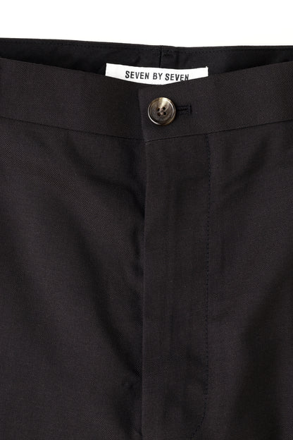 WIDE FLARE TROUSERS ‐Wool twill‐