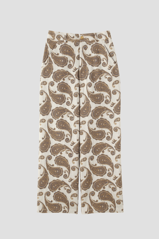 EASY TROUSERS ‐Paisley jacquard‐