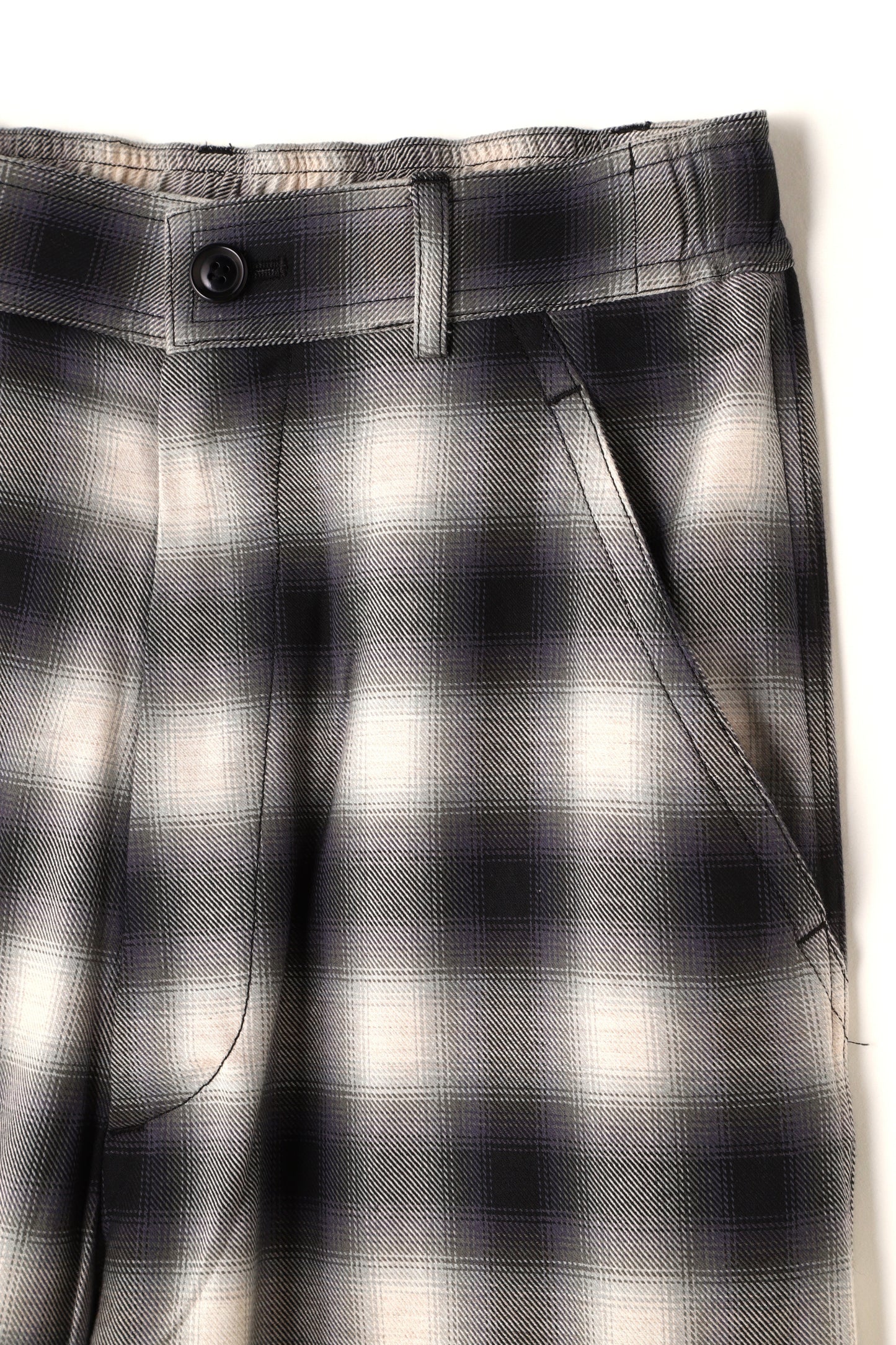 OMBRE CHECK EASY TROUSERS ‐Cotton/Yak‐