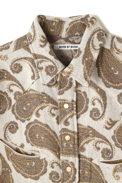 SMILE POCKET WESTERN SHIRTS ‐Paisley jacquard‐